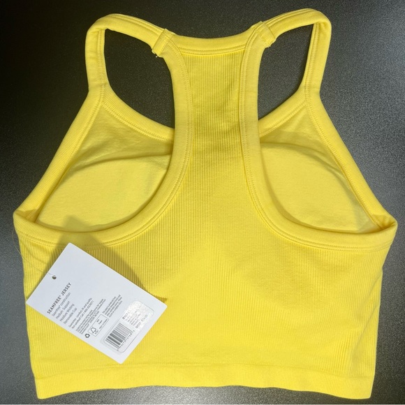 NWT JOCKEY SEAMFREE JERSEY RIBBED SPORTS BRA, LEMON DROP🍋 - Picture 5 of 11